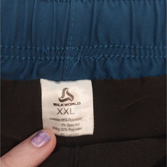 SILKWORLD Men's Swim Trunks Quick Dry Shorts Zip Pockets Sz XXL - Picture 8 of 12